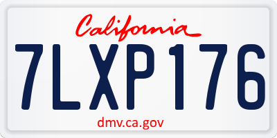 CA license plate 7LXP176