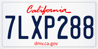 CA license plate 7LXP288