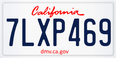 CA license plate 7LXP469