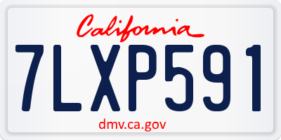 CA license plate 7LXP591