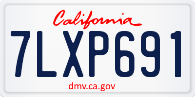 CA license plate 7LXP691