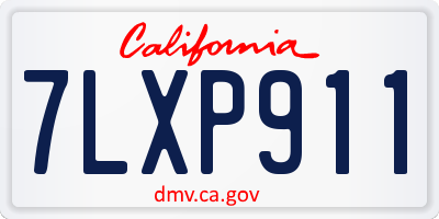 CA license plate 7LXP911