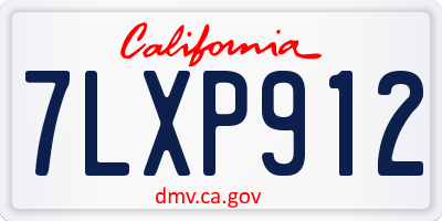 CA license plate 7LXP912