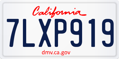 CA license plate 7LXP919