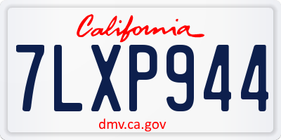 CA license plate 7LXP944