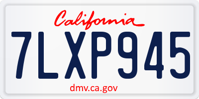 CA license plate 7LXP945