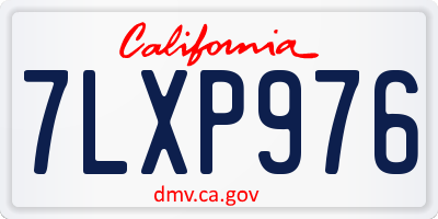 CA license plate 7LXP976