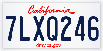 CA license plate 7LXQ246