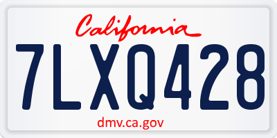 CA license plate 7LXQ428