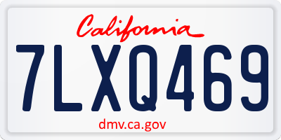 CA license plate 7LXQ469