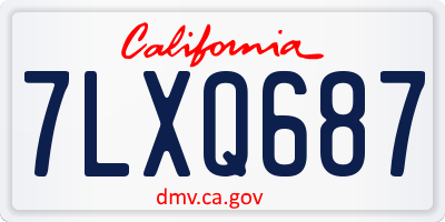 CA license plate 7LXQ687