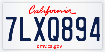 CA license plate 7LXQ894