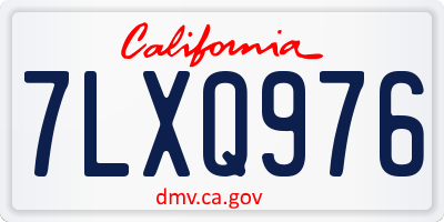 CA license plate 7LXQ976