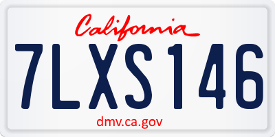 CA license plate 7LXS146