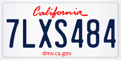 CA license plate 7LXS484