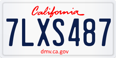 CA license plate 7LXS487