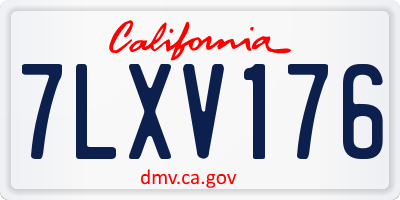 CA license plate 7LXV176