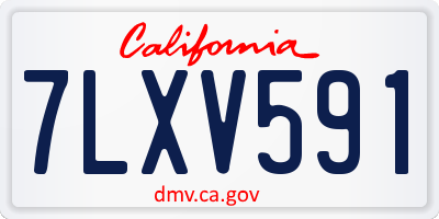 CA license plate 7LXV591