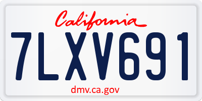 CA license plate 7LXV691