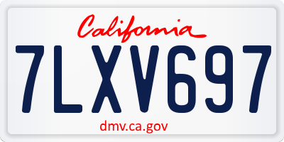 CA license plate 7LXV697