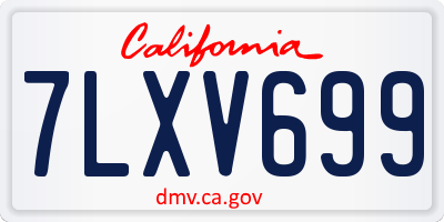 CA license plate 7LXV699