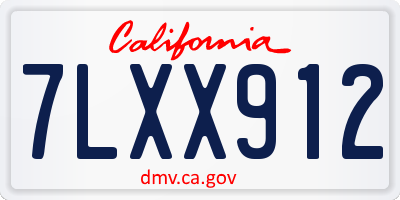 CA license plate 7LXX912