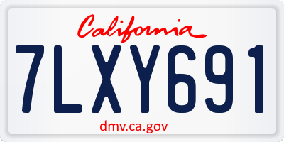 CA license plate 7LXY691
