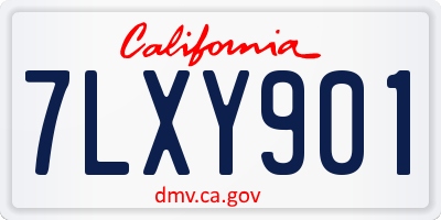 CA license plate 7LXY901