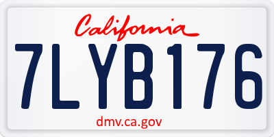 CA license plate 7LYB176