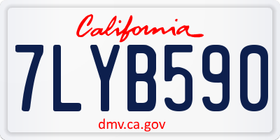 CA license plate 7LYB590