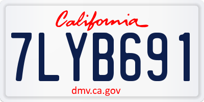 CA license plate 7LYB691
