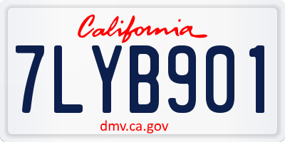CA license plate 7LYB901
