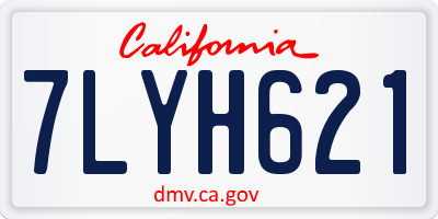 CA license plate 7LYH621