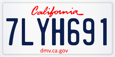 CA license plate 7LYH691