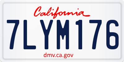 CA license plate 7LYM176