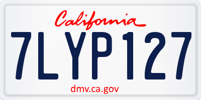 CA license plate 7LYP127