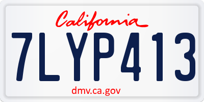 CA license plate 7LYP413