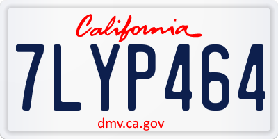 CA license plate 7LYP464