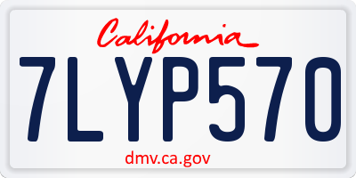 CA license plate 7LYP570