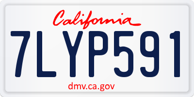 CA license plate 7LYP591
