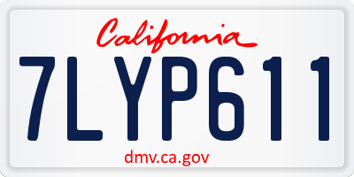 CA license plate 7LYP611
