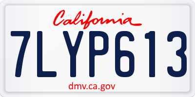 CA license plate 7LYP613
