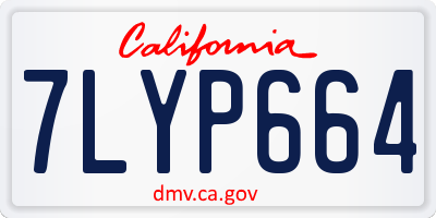 CA license plate 7LYP664