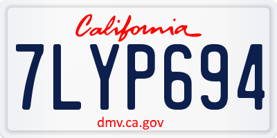 CA license plate 7LYP694