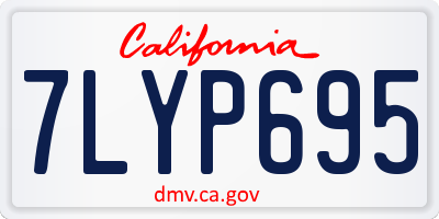 CA license plate 7LYP695