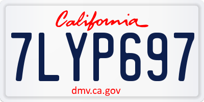 CA license plate 7LYP697