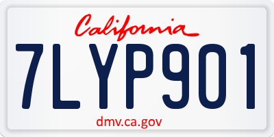 CA license plate 7LYP901