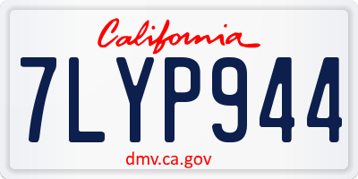CA license plate 7LYP944