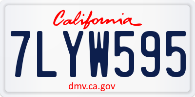CA license plate 7LYW595