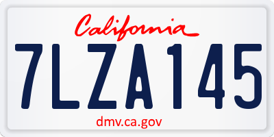 CA license plate 7LZA145